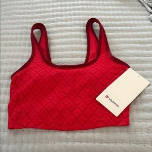 lululemon athletica Geometric Red Sports Bra
